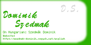 dominik szedmak business card